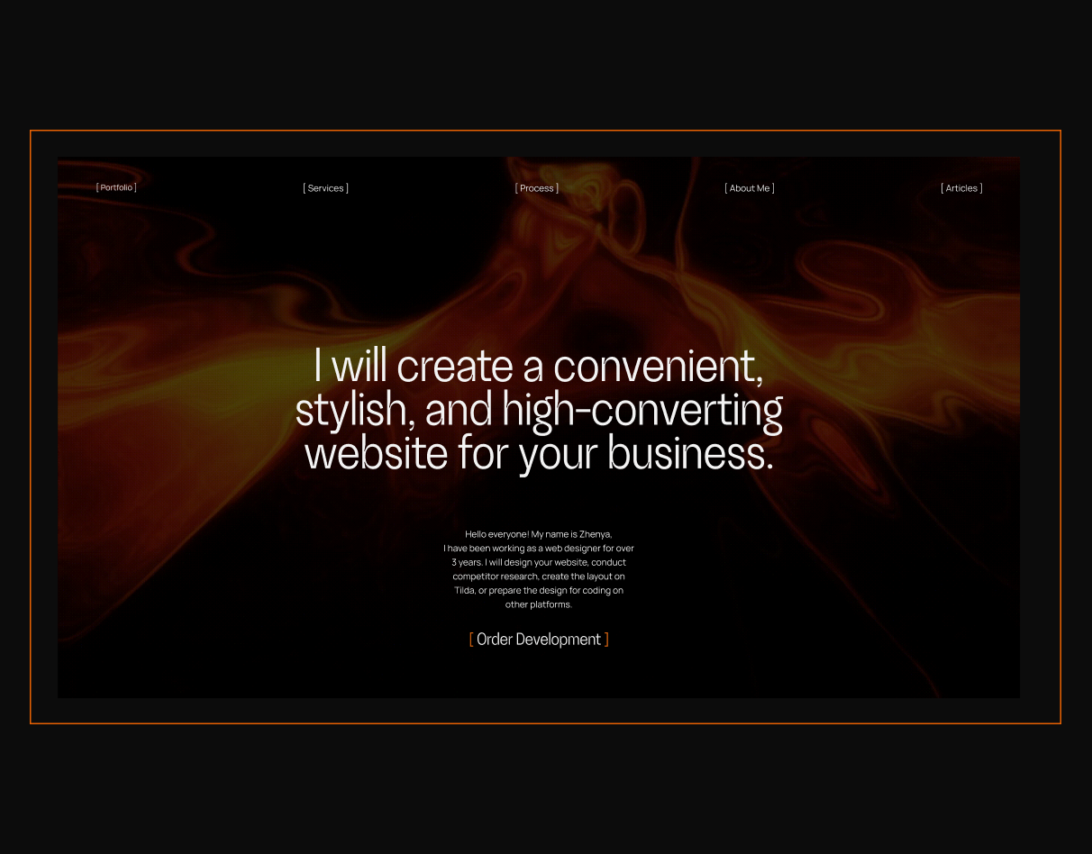 Website Portfolio Development for a Web Designer e commerce landing landing page landing page design landingpage portfolio web web design web development webdesign website