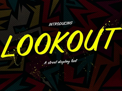 Lookout – Urban Graffiti Font branding display font edgy font gaming graffiti poster rebel look urban youtube