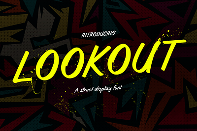 Lookout – Urban Graffiti Font branding display font edgy font gaming graffiti poster rebel look urban youtube