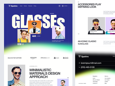 Spektre Glasses eCommerce agency beauty branding company design digital ecommerce elementor fashion framer glass landing lifestyle marketing page ui webflow website wordpress