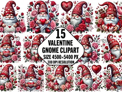 Valentine Gnome Sublimation Clipart PNG clipart gnome gnome sublimation graphic design illustration logo t shirt valentine valentine gnome