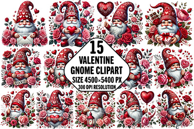 Valentine Gnome Sublimation Clipart PNG clipart gnome gnome sublimation graphic design illustration logo t shirt valentine valentine gnome