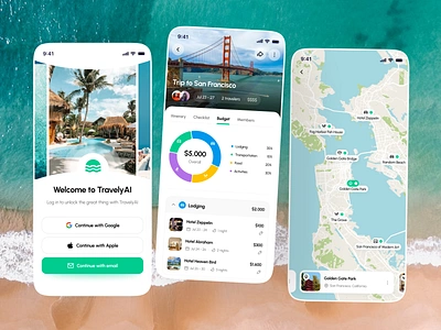 TravelyAI - AI Travel Assistant Mobile App ai assitant ai travel mobile app mobile app design travel app travel assistant