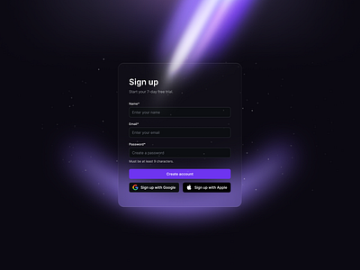 Sign up page dark UI dark design dark modal dark theme dark ui log in log in page login login page login screen sign up sign up form sign up modal sign up page signup signup dark signup form signup modal signup page signup screen web design