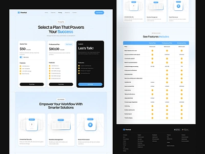 Flow Hub - SaaS Pricing Page asset bento detail features gradient minimalist plant pricing pricingpage saas ui ux website