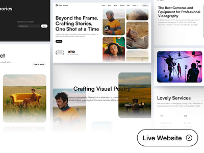 Visual Alchemi - Videographer Portfolio Website agency website animation creative direction film framer landing page landing page template minimalist movie personal branding personal website portfolio portfolio website professional ui8 videographer videography web design website design website theme