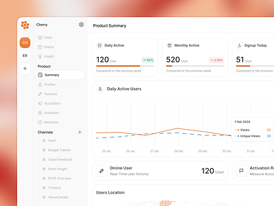 Lostbag - Tracking Management activity dashboard clean dashboard dashboard design design event event tracking logsnag minimalist product project saas saas product sidebar tracking tracking management ui user experience user interface ux