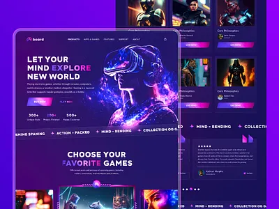 Gaming Landing page UI design figma desing figma mockup golam faruk ovey landing page design ui web design website design