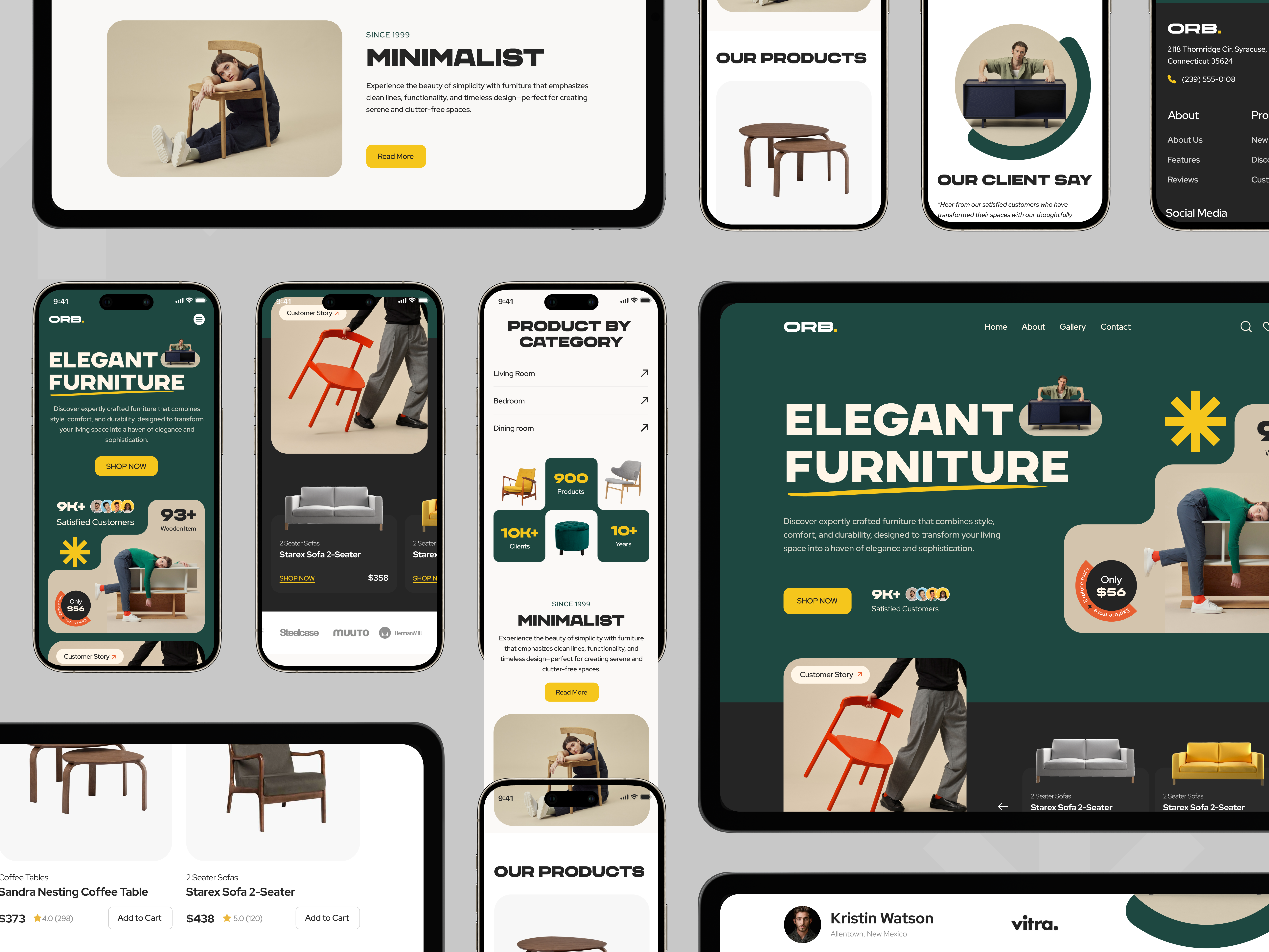 Modern Furniture Ecommerce Website Design by Orbix Studio chair design ecommerce furniture furniture ecommerce website furniture store interior landing page landing page design online shop product product design responsive shop sofa ux web design web ui website website design