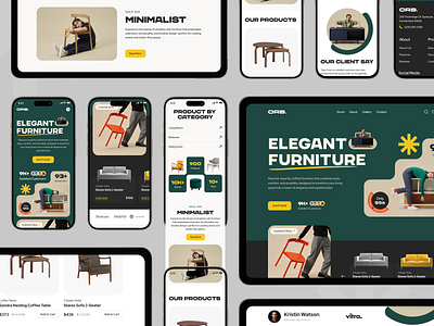 Furniture | 𝗘-𝗖𝗼𝗺𝗺𝗲𝗿𝗰𝗲 𝗗𝗲𝘀𝗶𝗴𝗻 | Orbix Studio chair classic design ecommerce furniture furniture store interior landing page marketplace online shop orbix studio product responsive shop shopify sofa ux web ui website