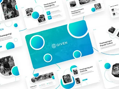Given Presentation blue branding design elegant given graphic design logo marketing powerpoint presentation template