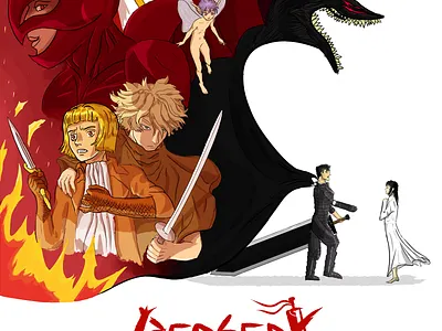 Berserk Movie Poster - Visual Dynamics Final Project graphic design illustration movie poster design poster design