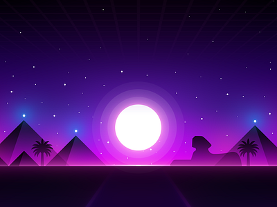 Beat Smash 3D: Ingame BG 3 background design egypt game game background game illustration illustration music music game neon neon style night piano game pyramid star ui