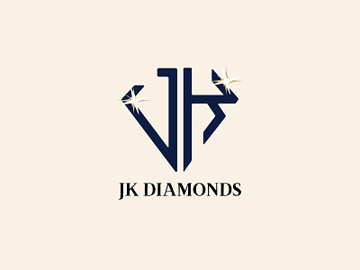 Logo Design for JK Diamonds branding carvingdezine clean diamonds graphic design illustration logo logo design logo designer minimal neat vector