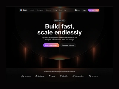 Backend-as-a-Service Website apiui backendasaservice backenddesign databaseui design developertools landing page moderndesign opensourcedesign saasui techui ui ui design userinterface ux ux design web design website