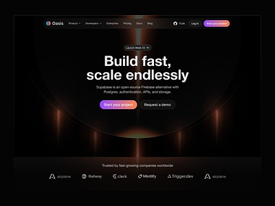 Backend-as-a-Service Website apiui backendasaservice backenddesign databaseui design developertools landing page moderndesign opensourcedesign saasui techui ui ui design userinterface ux ux design web design website