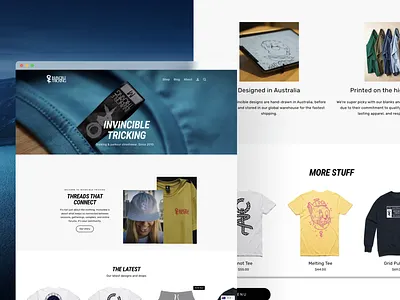 Invincible Tricking homepage product design ui ux