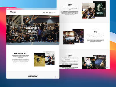 Invincible Tricking About Page product design ui ux