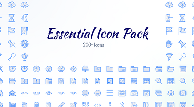 Essential Icon Pack branding digital assets graphic design icon icon pack icon set illustration logo