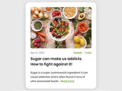 Blog card app card interface ui ux web design website