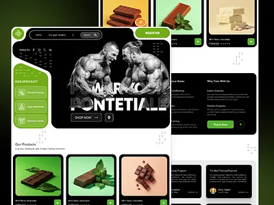 Gym Body Building Futuristic Website Ui Landing Page Design body building ui design branding futuristic design graphic design gym ui landing page logo mobile ui ui