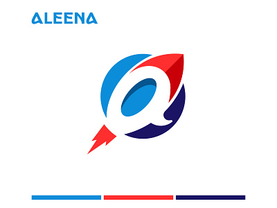 Aleena | Ecommerce Logo Concept (USED) a a ecommerce logo a logo brand branding dashboard ecommerce fast shipping flat global icons identity letter a logo letter a rocket logo logo logo design logotype negative space logo rocket visual