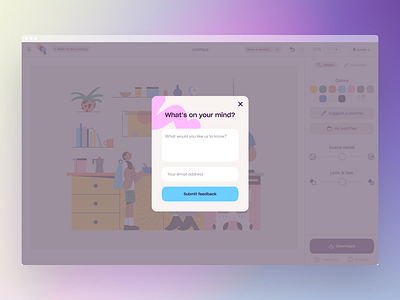 Feedback modal product design ui ux