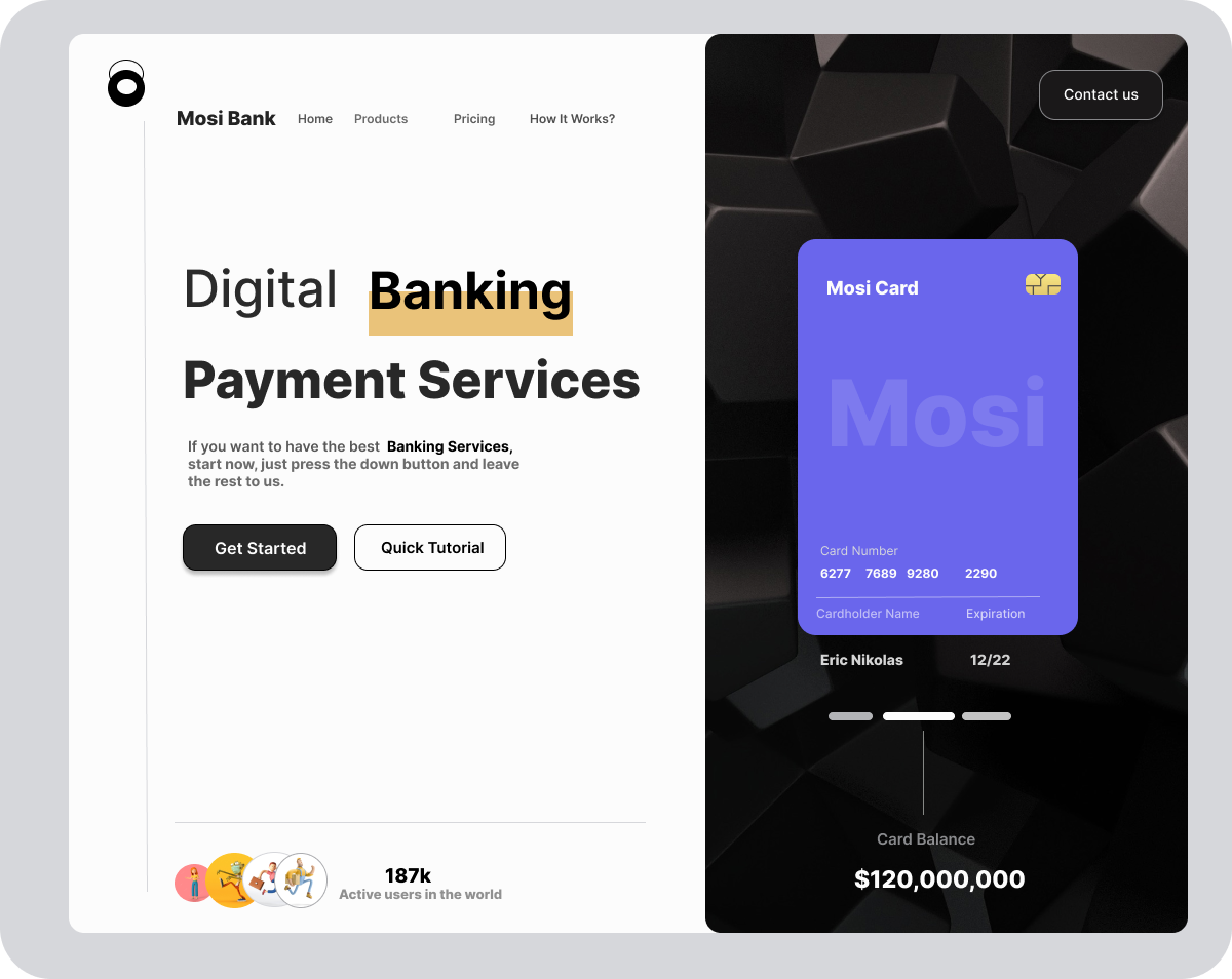 Mosi Bank – Digital Banking Payment Service ui
