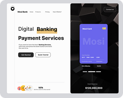 Mosi Bank – Digital Banking Payment Service ui