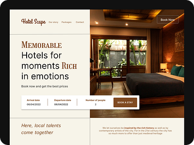 Hotel Scape – Hotel Booking Website ui