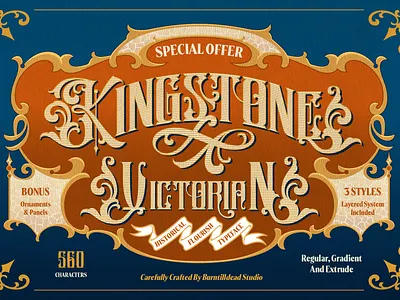 Kingstone branding classic custom font elegant font font design font style historical font lettering logo font logo type luxury ornate font type design typeface victorian victorian era victorian font victorian style vintage