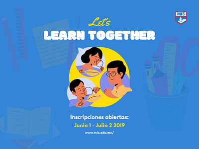 Let's Learn Together promo animation graphic design ui