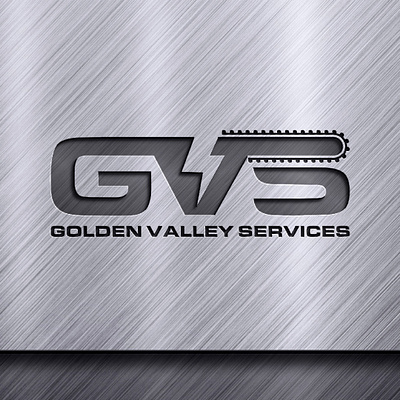 Logo Design Concept for GVS (Golden Valley Service) brand branding construction design electric electrical graphic design identity initiallogo logo machine trenching vector visual