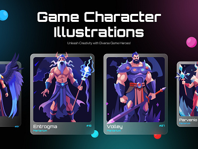 Game Character Illustrations art character character design fantasy fantasy characters fantasy game fantasyart fighters game game art game asset game character gamefi gaming igaming illustration magic medieval sci fi warriors