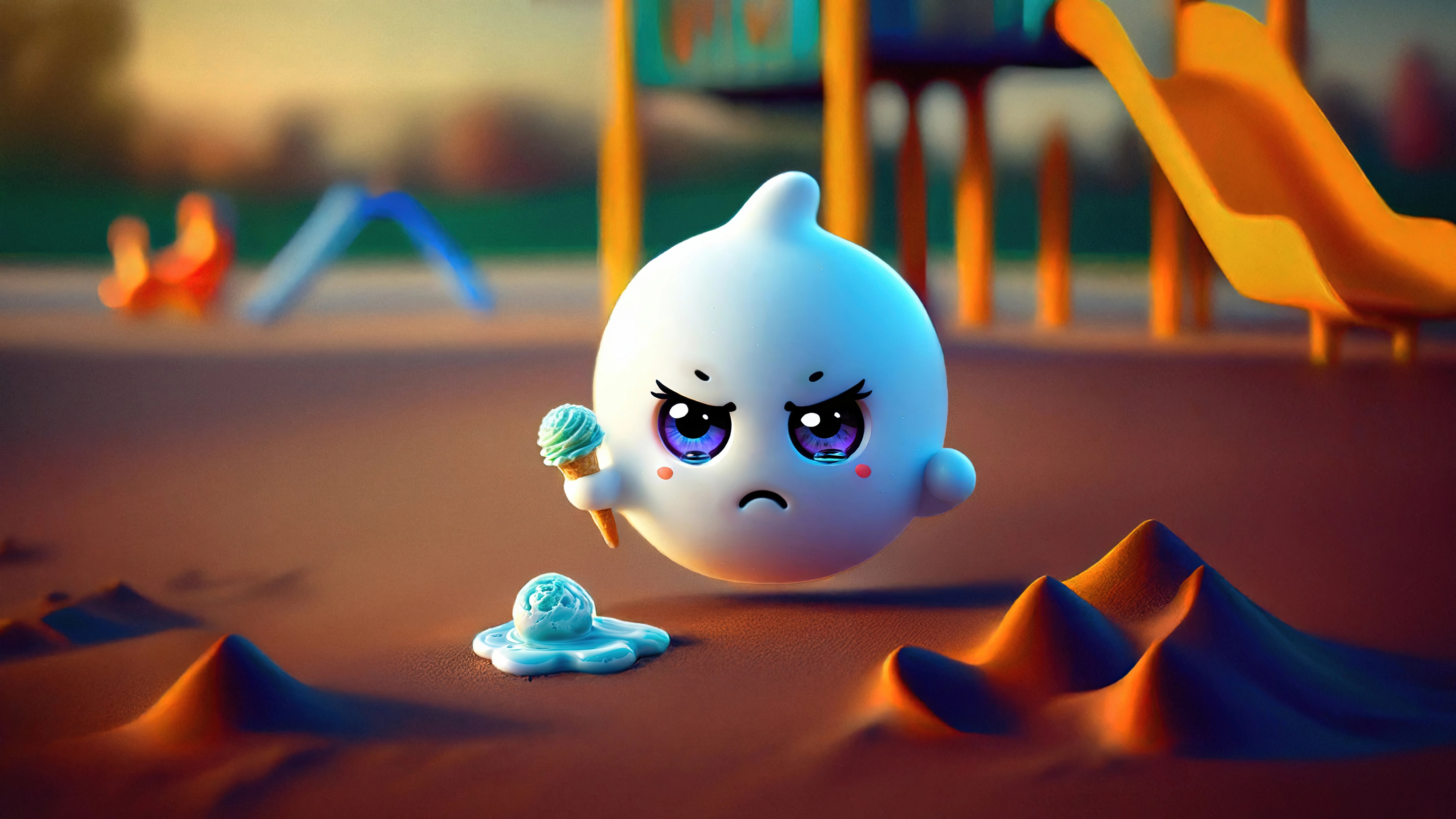 Phanto👻: All We Need is a Little Magic on a Bad Day ✨ 3d angry branding design emoji ghost graphic design illustration mad mascot phanto sad