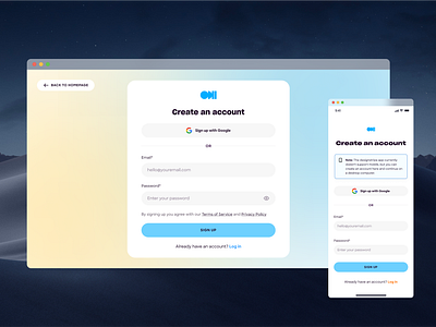 designstripe Signup Page product design ui ux