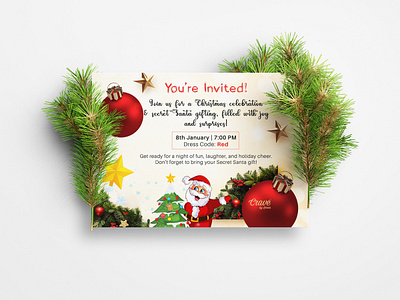 Secret Santa Invitation creative design graphic design invitation