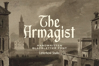 The Armagist Handwritten Blackletter Font dark elegance freebies