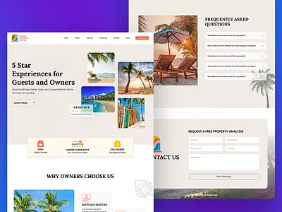 Hawaii Vacation Homes - Landing Page creative design design development figma figma design figma uiux landing page design minimal real estate responsive design startup ui ui design user experience user interface design website design website uiux