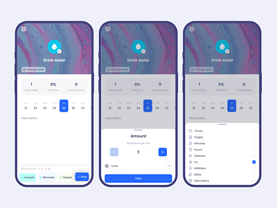 Day Planner Mobile App - Add Task Modal activity app b2c calendar app management mobile app design modern ui personal planner planner planning product design productivity reminder schedule time management to do to do list