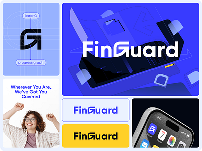 FinGuard – A Logo Rooted in Security and Progress brand brand visual branding logo logotype typography visual identity