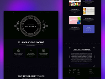 Web Metric Landingpage 3d animation branding graphic design landing pages ui uidesign website