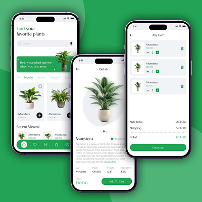 Plant App Design ui