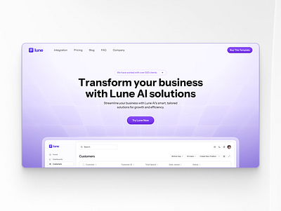 Lune Saas Framer Template - https://lunee.framer.website/ branding design framer framer template landing modern saas template ui