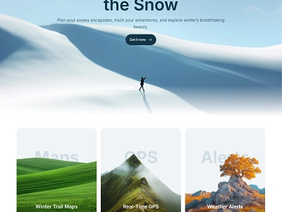 Hero section for Framer built with Frameblox UI cta features header headline hero landing nature ui webdesign website winter