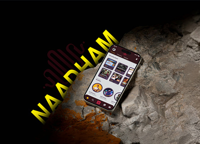 Naadham Music App : Unique music platform app design branding case study design music music app music application naadham app ui user interface user research ux