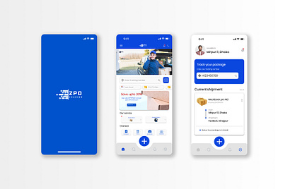 ZPO Courier App Design app app design design figma design ui ui design ui ux user interface design ux design