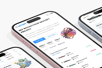 NFT Application design figma illustration ux