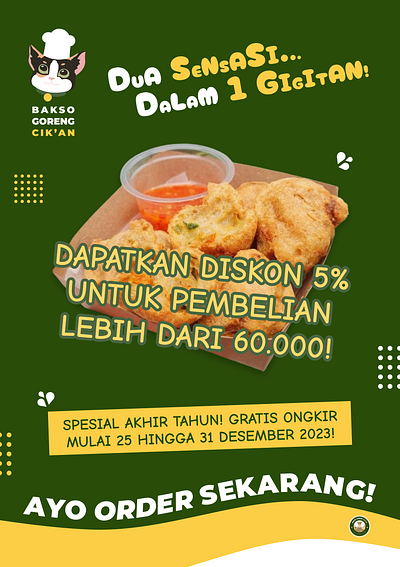 Bakso Goreng Cik'an AISAS graphic design