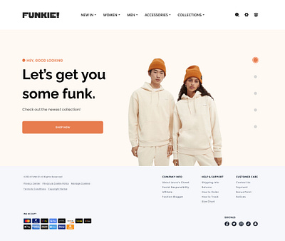 Funkie - Website ui web design